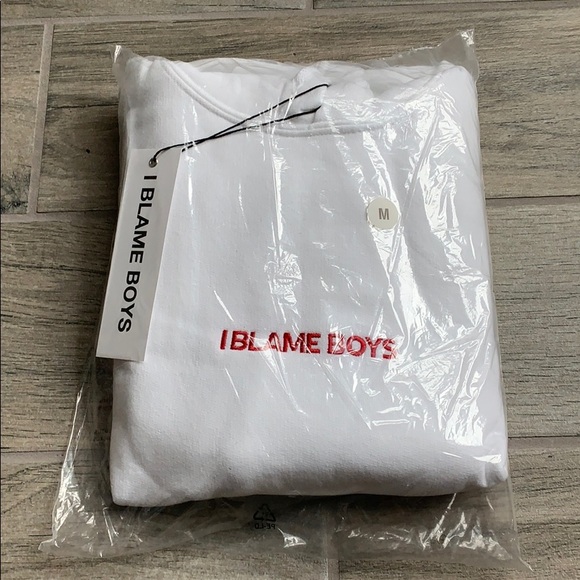 I Blame Boys white hooded sweatshirt - Picture 2 of 5
